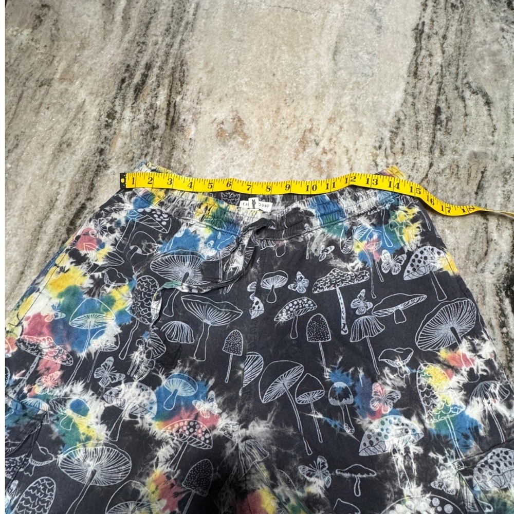 Earthbound Mushroom Cargo Pants Unisex Medium Cott Tie Dye Whimsygoth Fairycore - Picture 7 of 14